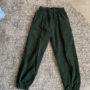 Brandy Melville sweatpants in Hunter green